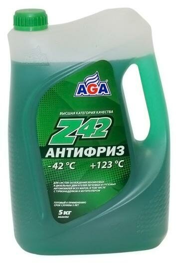 Антифриз AGA-Z42 Premix зеленый -42С 5 л AGA049Z