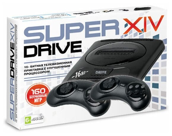 Игровая Приставка Sega Super Drive 14 (160в1) Черная-Классика