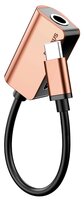 Переходник Baseus USB Type-C - USB Type-C/jack 3.5mm (L40) 0.12 м черный