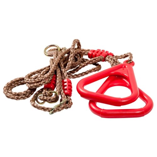 фото Гимнастические кольца babygrad на веревках красный