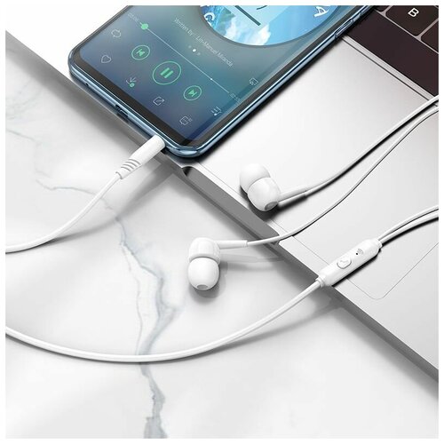 Наушники проводные внутриканальные с микрофоном 12м аудио коннектор jack 35мм для телефона планшета и смартфона 35000₽