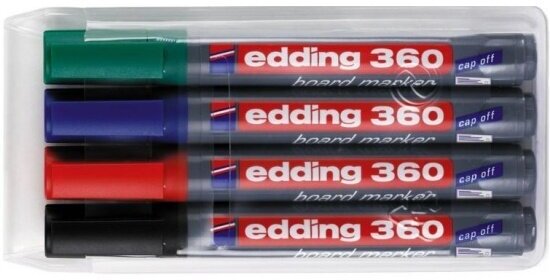 набор маркеров для досок Edding, 1,5-3 мм (4 цвета) - фото №8