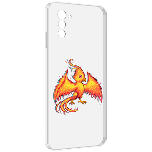Чехол MyPads огненная-птичка для UleFone Note 12 / Note 12P задняя-панель-накладка-бампер