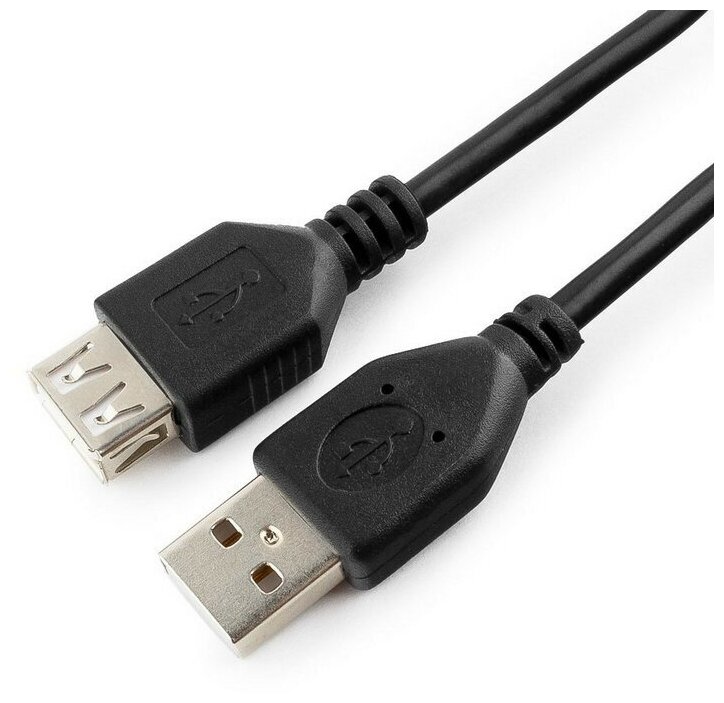 Кабель удлинитель USB 2.0 Pro Cablexpert CCP-USB2-AMAF-6 (1.8м, AM/AF, экран, черный, пакет) (CCP-USB2-AMAF-6)