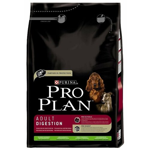 Корм для собак ProPlan 14кг д/взрослых средних чувствительного пищеварение ягненок/рис 75057