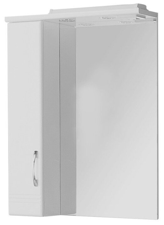 Шкаф зеркальный Акватон Онда, левый, со светильником, белый глянцевый - фото №10