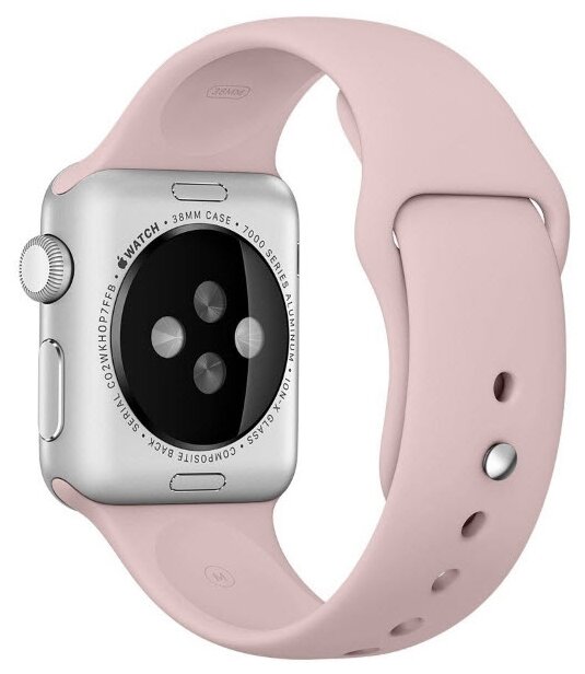 Спортивный ремешок Guardi Sport Band для Apple Watch 42/44 мм песочный розовый (Pink Sand)