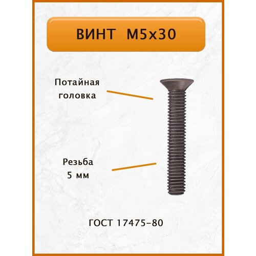 Винт М5х30 ГОСТ 17475-80