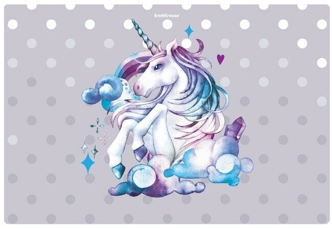 Накладка на стол пластиковая А3, 430 х 290 мм, 550 мкм, Dream Unicorn