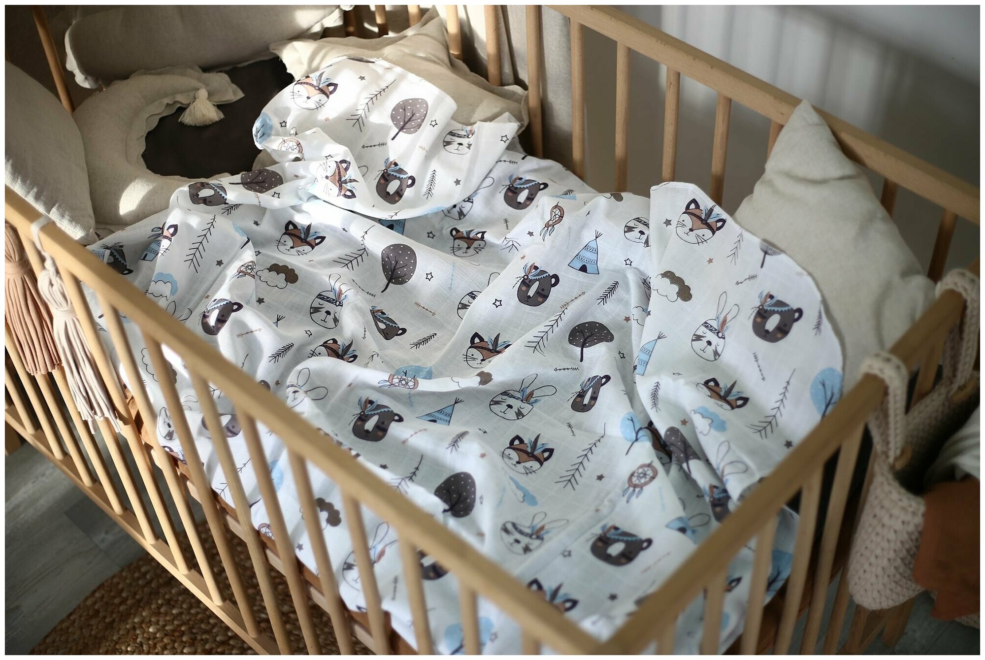 Пеленка текстильная Tinydreams 90х130 см, Муслин