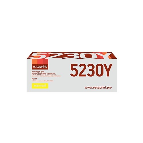 Картридж EasyPrint LK-5230Y, 2200 стр, желтый bion bcr tk 5230y картридж для kyocera ecosys p5021cdn p5021cdw m5521cdn m5521cdw 2600 стр же