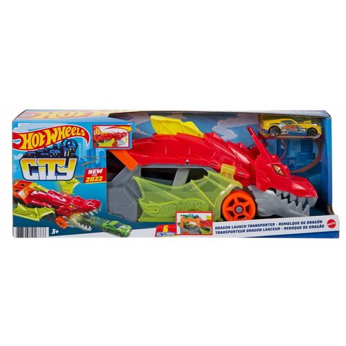 Грузовик Mattel Hot Wheels Разъяренный Дракон с хранилищем для машинок GTK42 грузовик mattel hot wheels разъяренный дракон с хранилищем для машинок gtk42