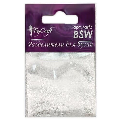 FAYCRAFT Разделители для бусин BSW 1.5 мм 50 шт. №01 белый 21150715952