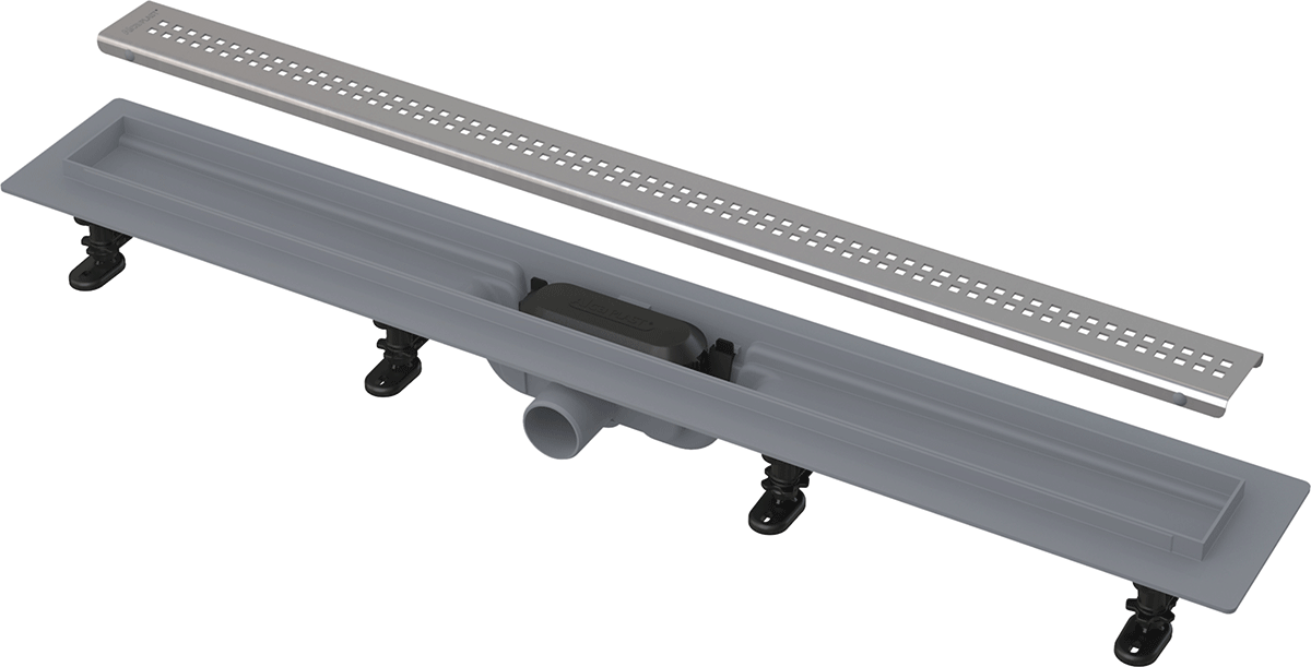 Водоотводящий желоб с порогами для перфорированной решетки AlcaPlast APZ9 Simple 750 мм