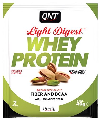 QNT Light Digest Whey Protein / Лайт Дайджест Вей Протеин 40г Фисташка