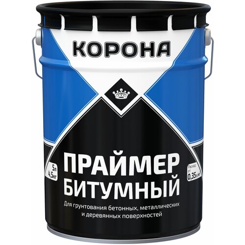 Праймер битумный Корона 4.5 кг 5 л битумный праймер битум продукт 20 кг bp 2