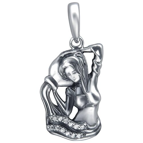 фото Эстет подвеска с 12 фианитами из чернёного серебра 01д1510102ч