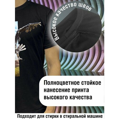 фото Футболка будь на стиле, хлопок, размер xl, черный