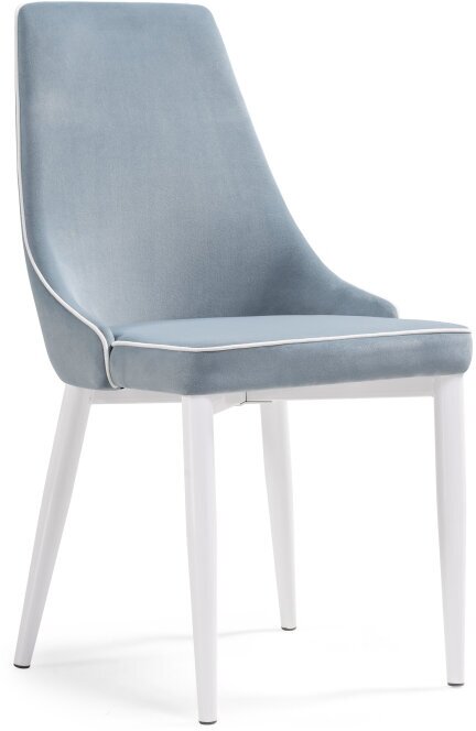 Стул на металлокаркасе Kora 1 light blue / white