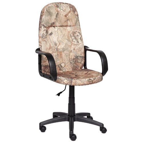 фото Компьютерное кресло tetchair лидер, обивка: текстиль, цвет: карта на бежевом