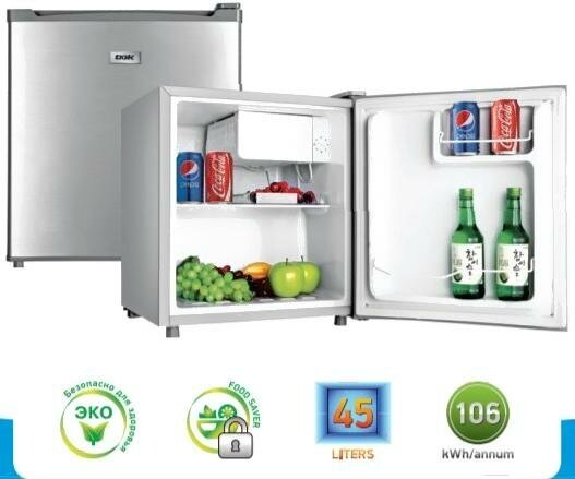 Холодильник однокамерный BBK RF-049 серебристый - фото №3