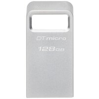 Флеш Диск Kingston 128Gb DataTraveler Micro DTMC3G2/128GB USB3.0 серебристый