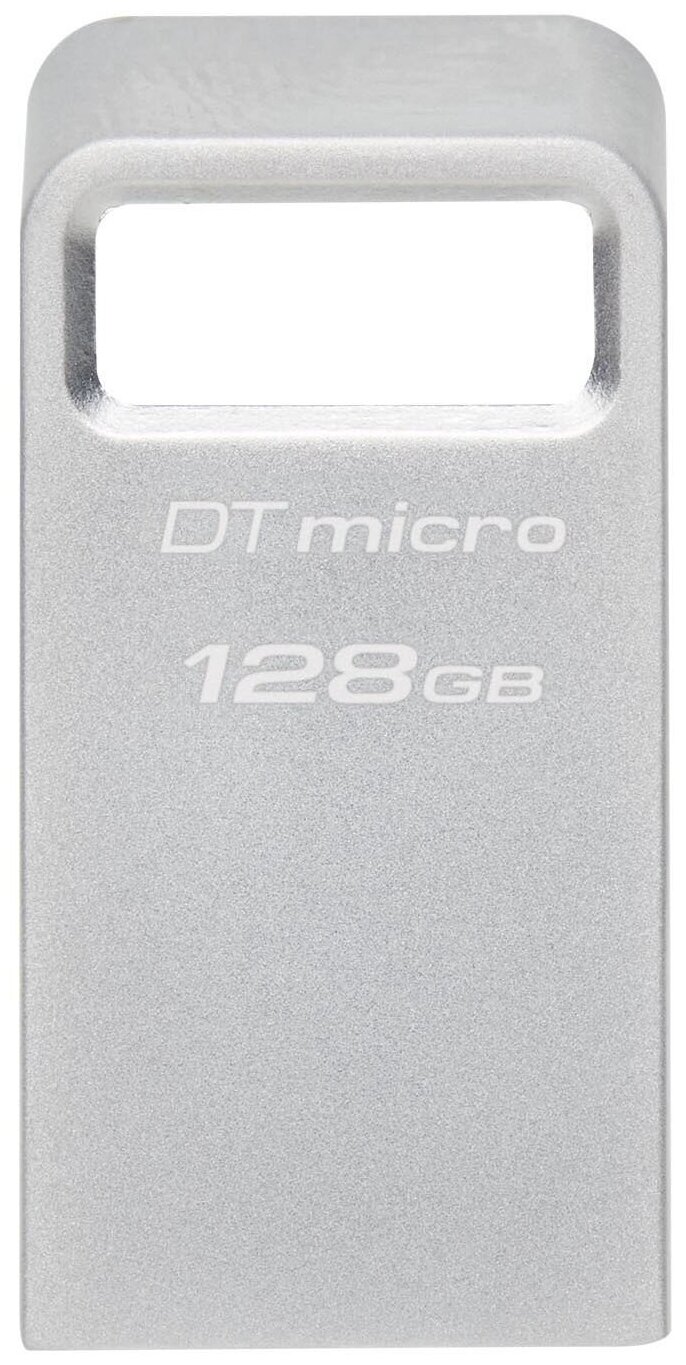 Флеш Диск Kingston 128Gb DataTraveler Micro DTMC3G2128GB USB3.0 серебристый