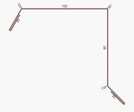 Торцевая планка для металлочерепицы 1.25м (5шт) Ral 9003 ( Белая )