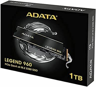 Жесткий диск SSD ADATA Legend 960 1TB PCIe Gen4 x4 NVMe 1.4 M.2 Internal Gaming SSD Up to 7,400 MB/s (ALEG-960-1TCS)