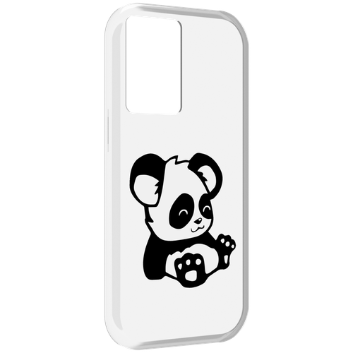 Чехол MyPads панда-детеныш детский для OnePlus Nord N20 SE задняя-панель-накладка-бампер