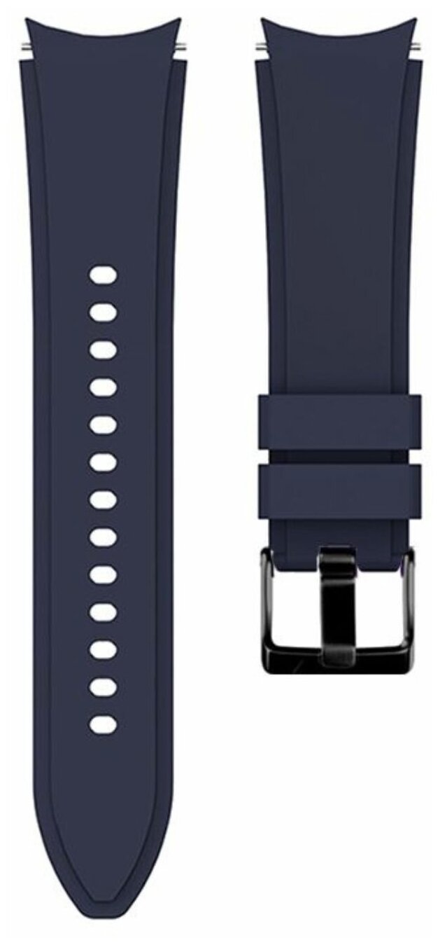 Ремешок силиконовый для смарт-часов 20 мм Samsung S7/ Galaxy watch 4 синий
