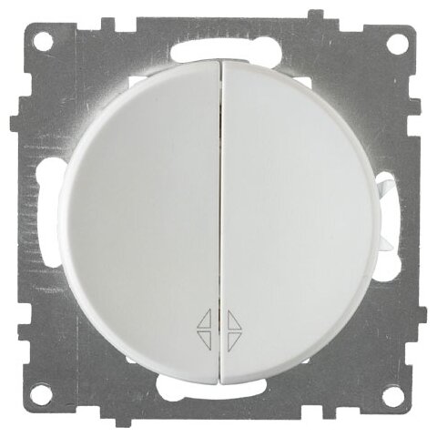 фото Переключатель двойной, цвет белый (серия Florence) арт.1E31601300