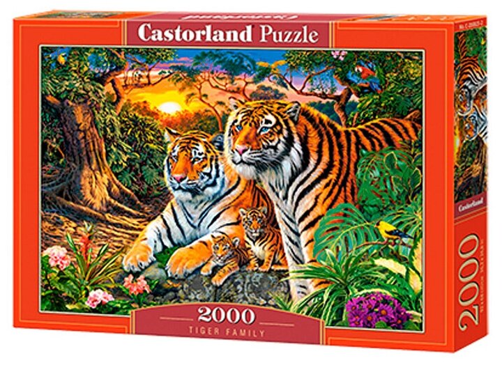 Пазл 2000 Семья тигров С-200825 Castor Land