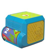 Интерактивная развивающая игрушка Fisher-Price Музыкальная шкатулка с сюрпризом Львенок FHF77 синий/
