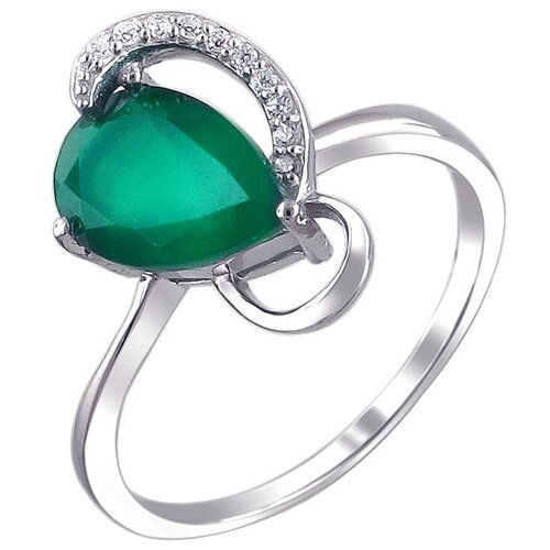 фото Кольцо с агатами и фианитами из серебра г11к451102go эстет