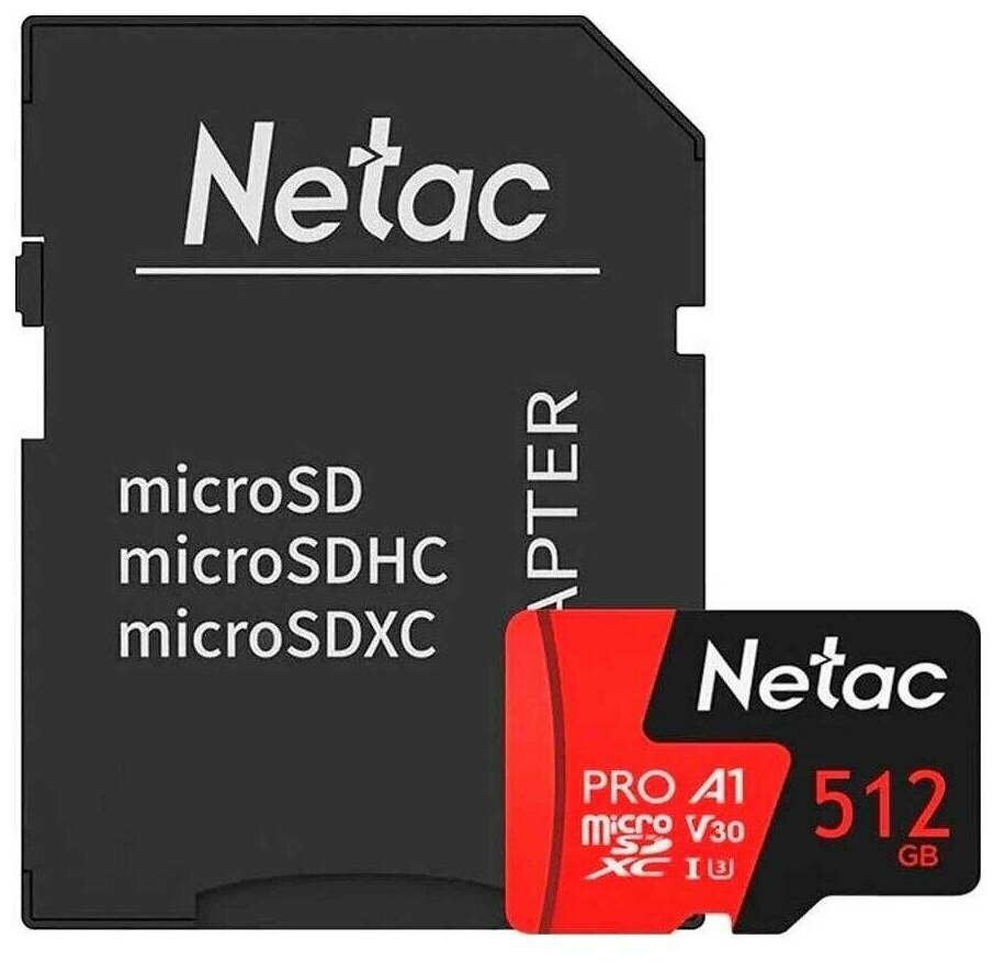 Карта памяти Netac P500 Extreme Pro 512GB (NT02P500PRO-512G-S) (черный)