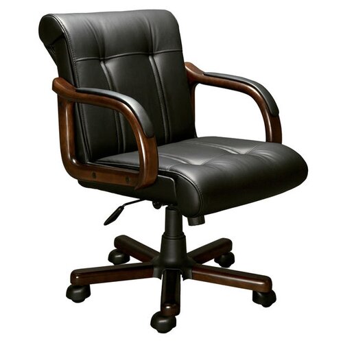 Кресло для руководителя Мирэй Групп Paris B LX плюс (орех тай), обивка: искусственная кожа, цвет: экокожа черная