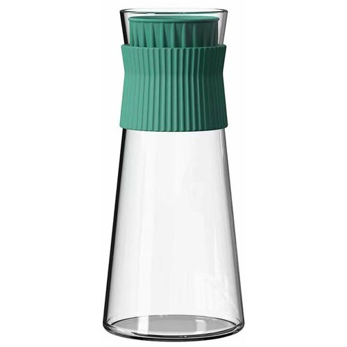 Графин с крышкой KissKissFish Levitate Water Carafe JUG11-U, зелёный, стекло 1,1л