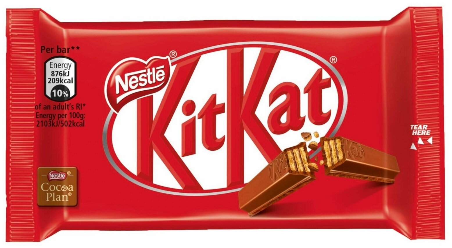 Шоколадный батончик KitKat с хрустящей вафлей 24 штуки по 415 г