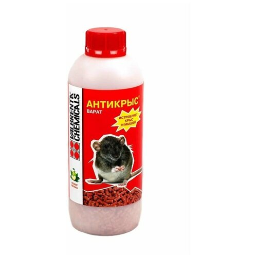 Средство от крыс и мышей Антикрыс Варат, гранулированная приманка, с ароматом яблока, 800 г