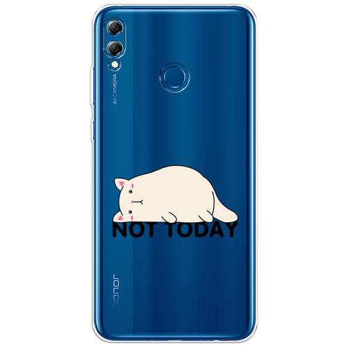 Силиконовый чехол на Honor 8X Max / Хонор 8Х Макс Cat not today, прозрачный силиконовый чехол на honor 8x max хонор 8х макс венера