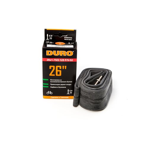 Велокамера DURO 26 (В коробке) 26х2.125 F/V-52 (французский ниппель!) велокамера duro 16 в коробке 16х1 75 2 125 a v