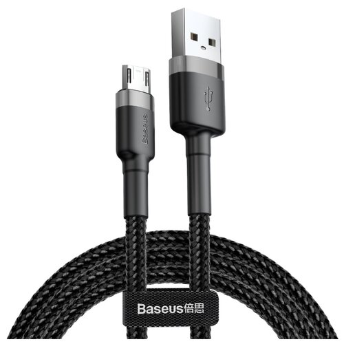 фото Кабель baseus cafule usb - microusb (camklf) 1 м black/grey