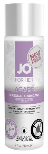 55750 JO For Women Agape Original, 60мл. Женский лубрикант для очень чувствительной кожи