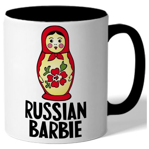 фото Кружка цветная - мотрешка russian barbie drabs