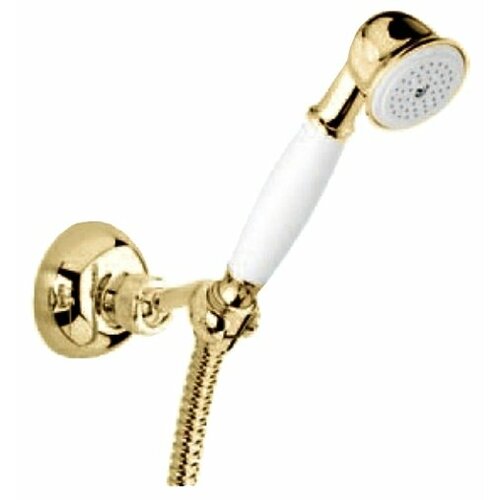 Ручной душ 110: лейка, шланг, крепеж Emmevi, цвет золото 110OR