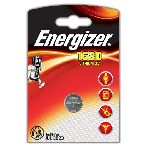 Батарейка Energizer CR1620, в упаковке: 1 шт. батарейка energizer a23 в упаковке 1 шт