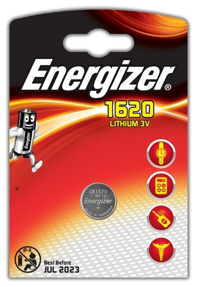 CR1620 Батарейка Energizer Lithium, 1 шт. - фото №1