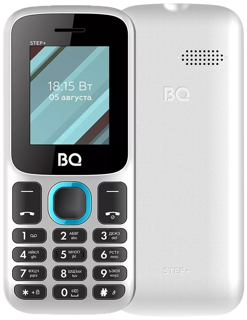 Телефон BQ 1848 Step+, белый / синий