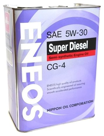 Масло ENEOS SUPER DIESEL CG-4 5W30 4Л (полусинтетика на дизель) OIL1333